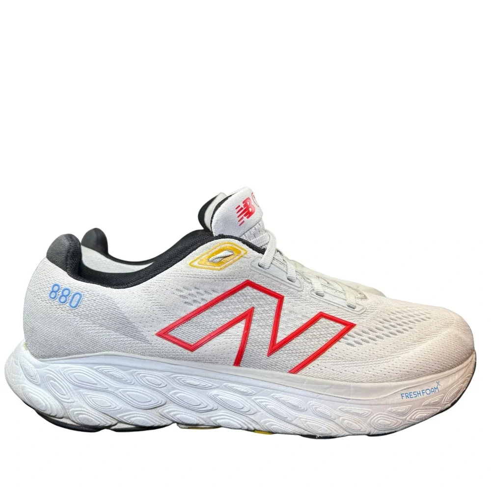 New Balance Fresh Foam X 880 v14 Mens 9.5 Wide Running Shoes White Red M880F14